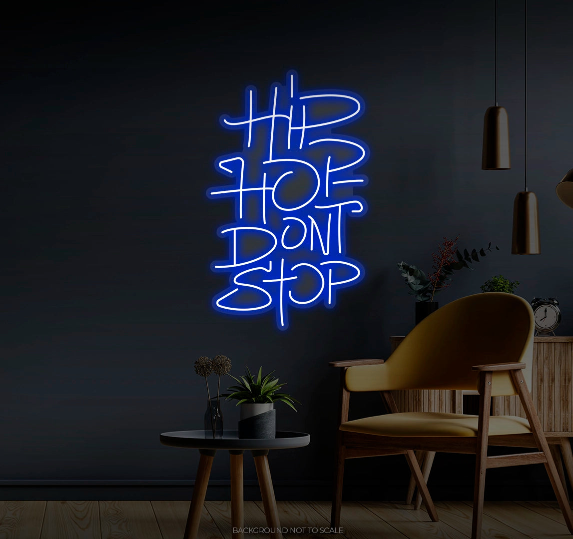 Hip Hop Don't Stop LED neon