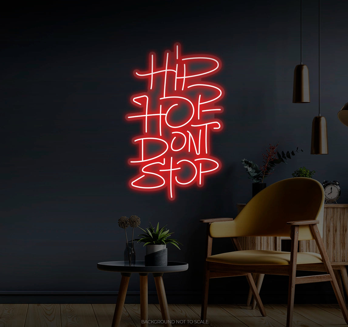 Hip Hop Don't Stop LED neon