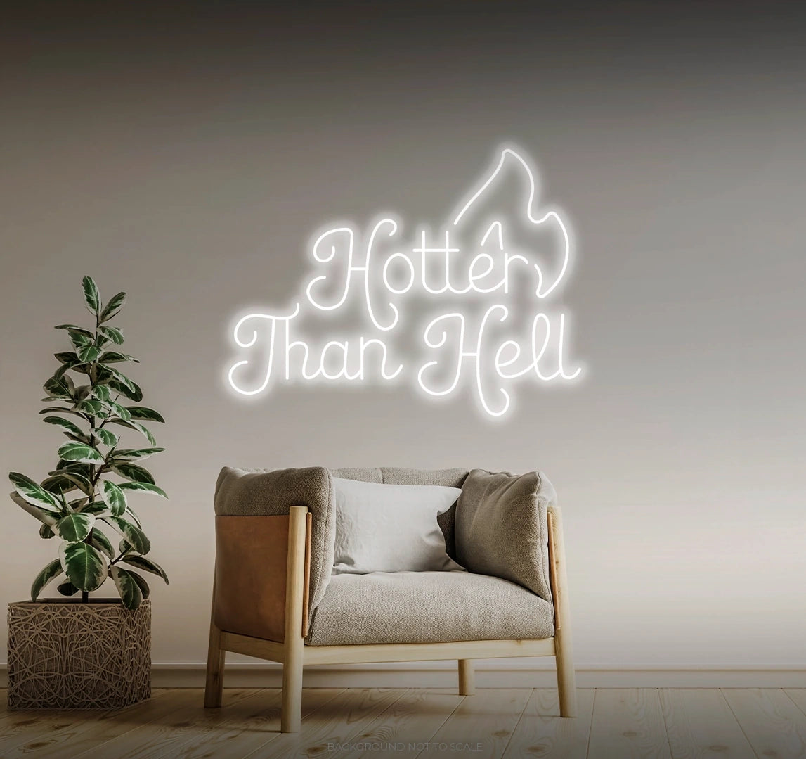 Hotter than hell flames LED neon