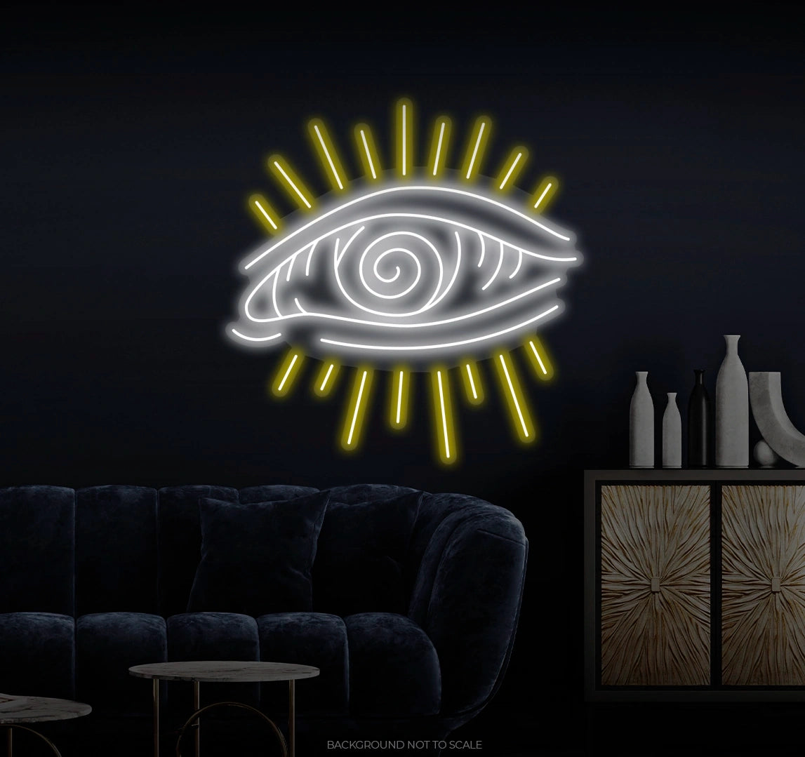 Hypnotized eye LED neon