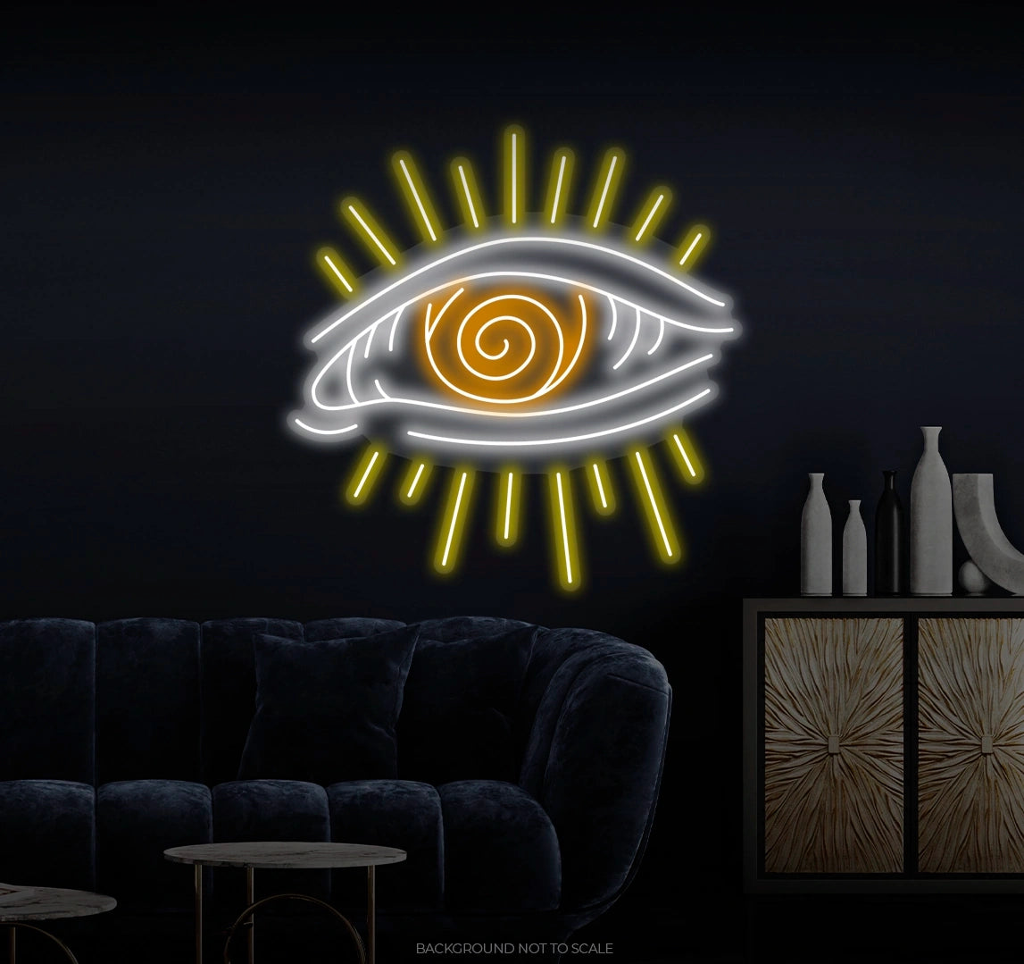 Hypnotized eye LED neon