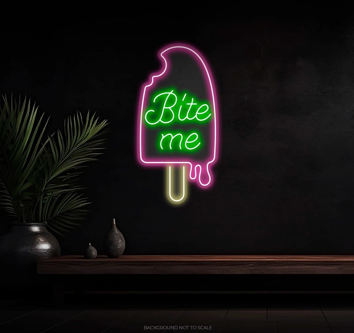 Ice Cream Bite Me LED neon