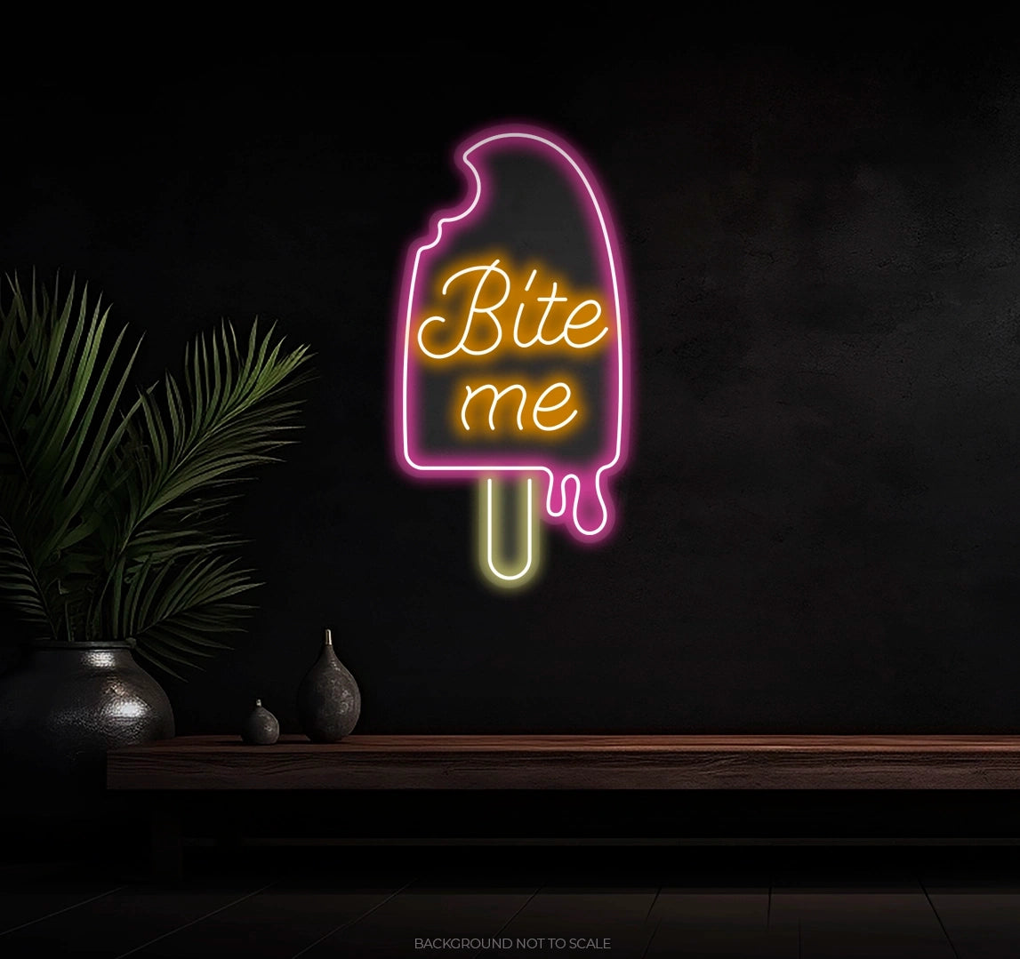 Ice Cream Bite Me LED neon