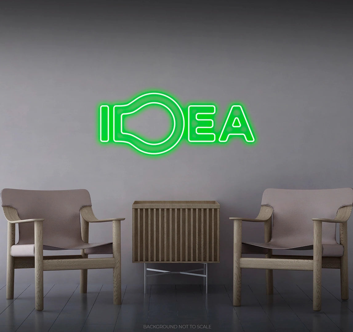 Idea light bulb LED neon