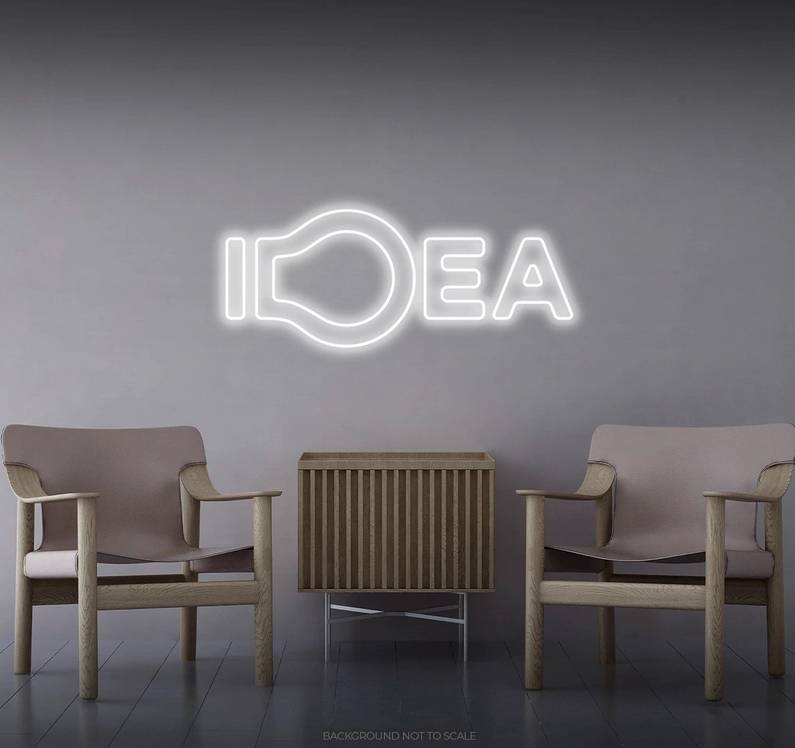 Idea light bulb LED neon