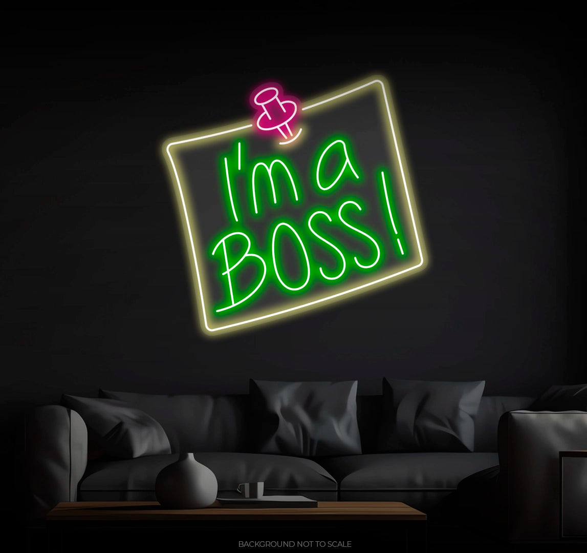 Im a boss notepad LED neon