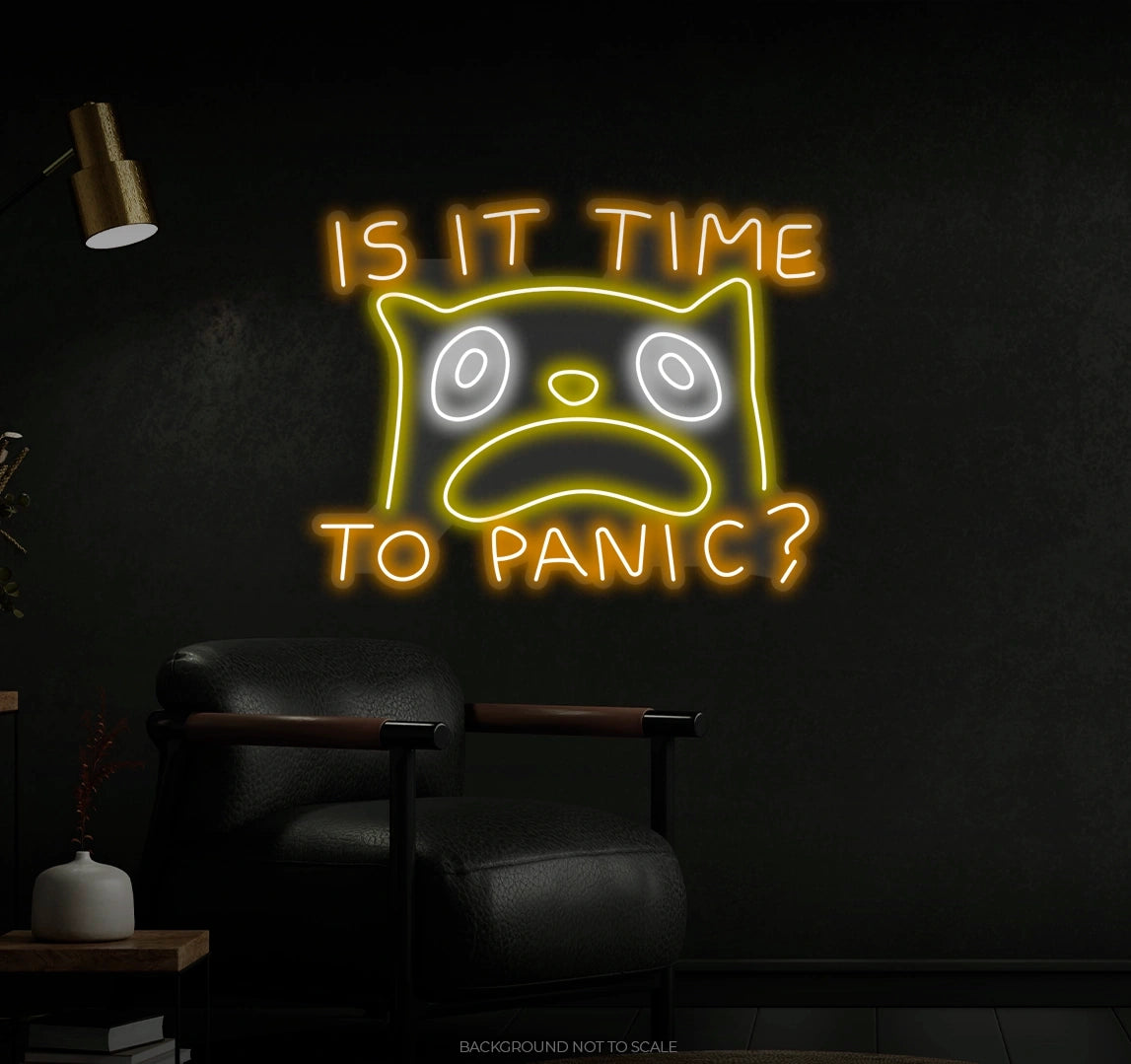 Is It Time To Panic Panicked Cat LED neon