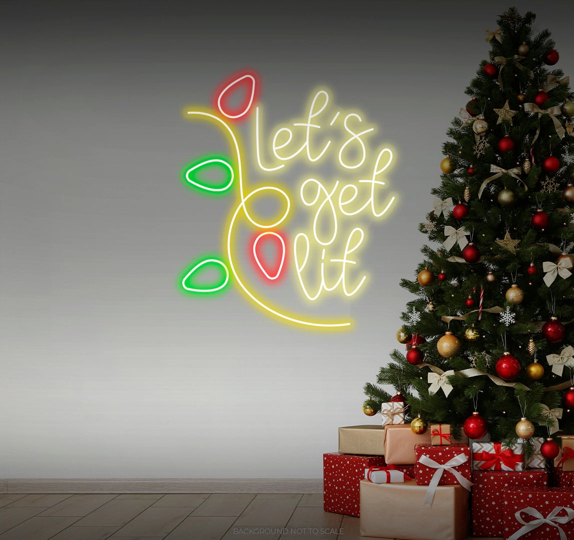 Let's get lit Christmas decoration LED neon