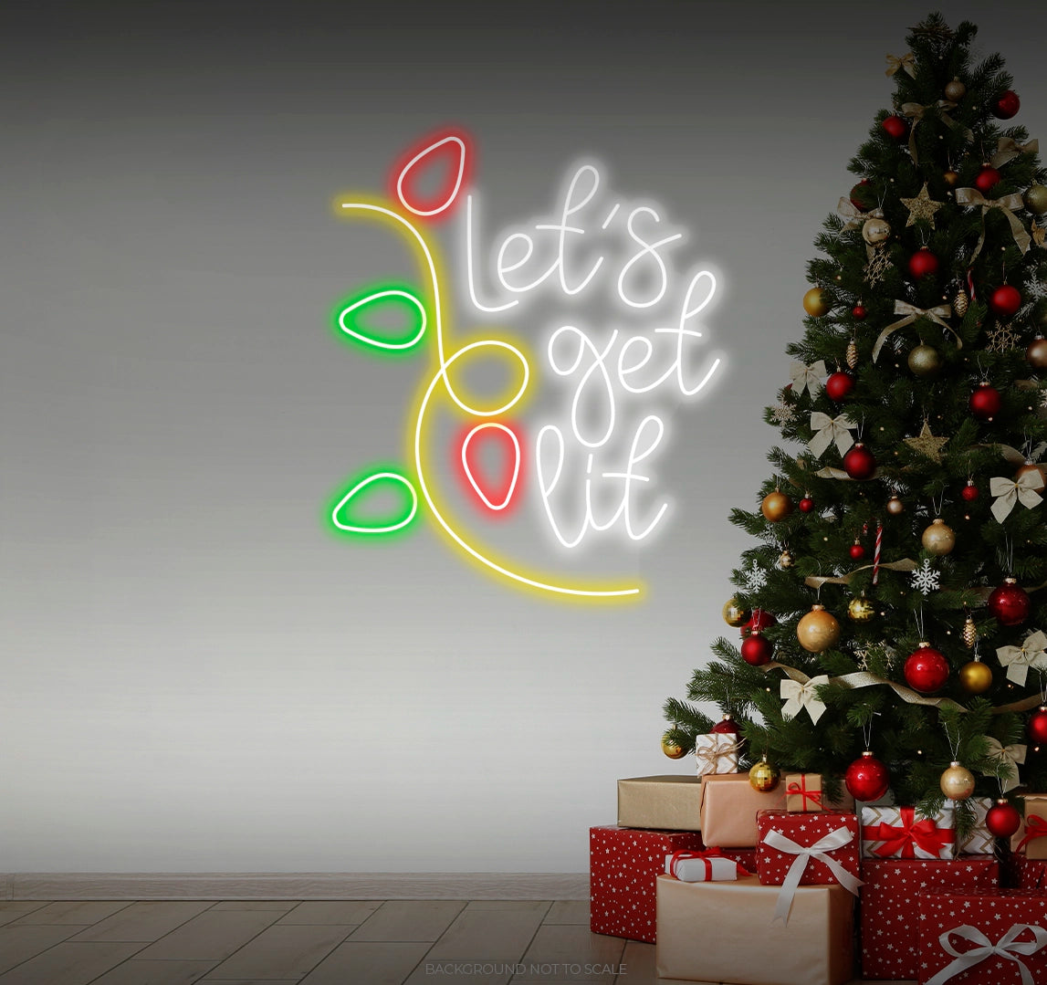 Let's get lit Christmas decoration LED neon