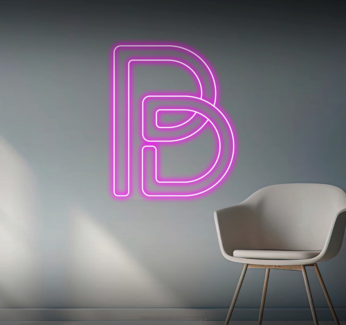 Letter B LED neon