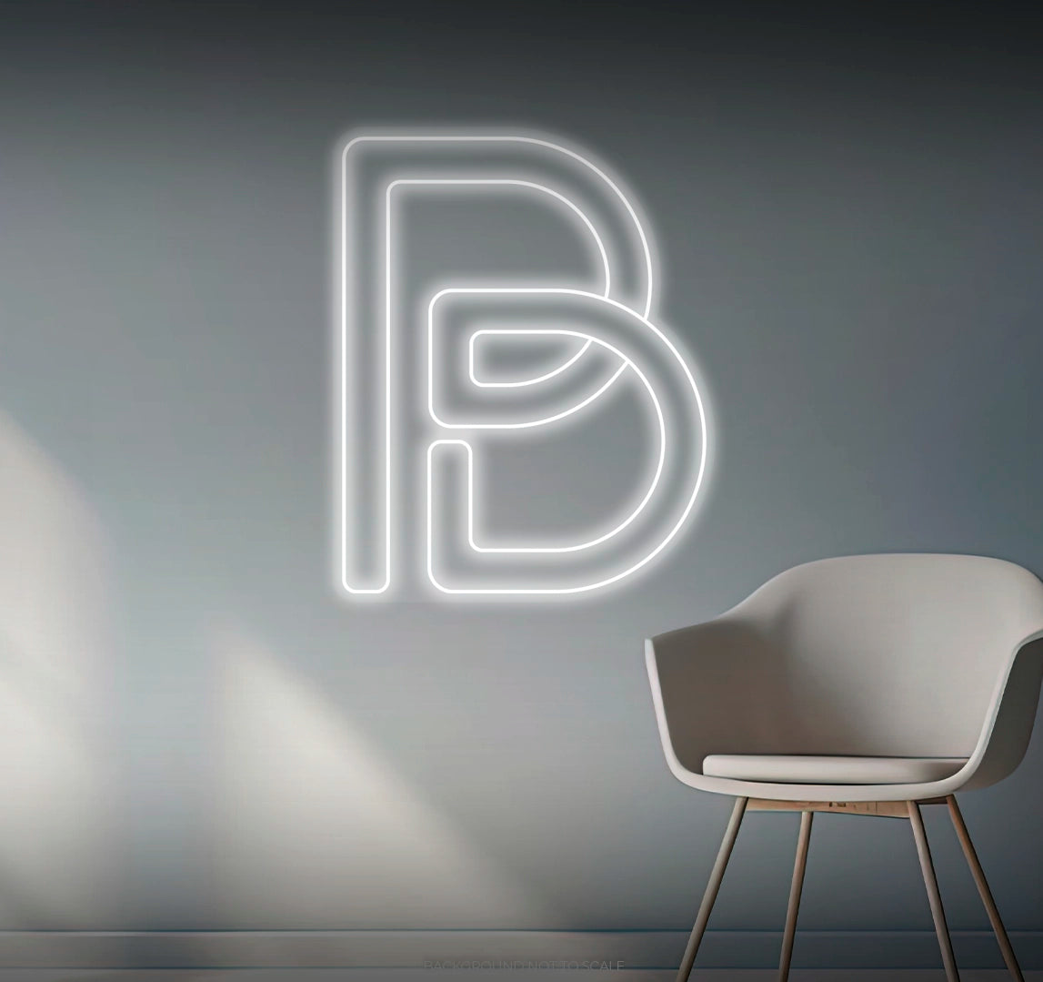 Letter B LED neon