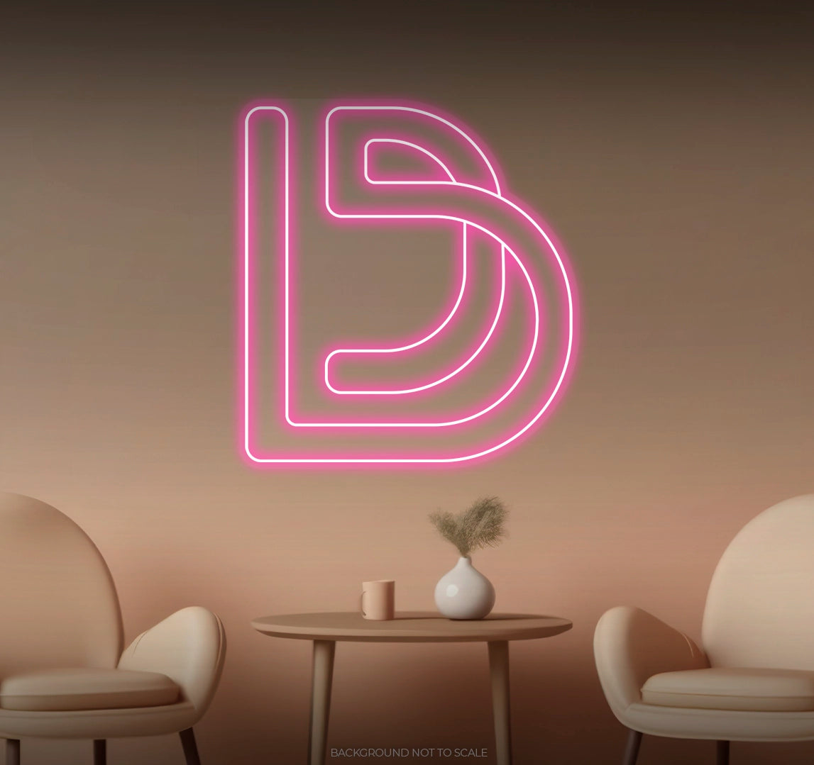 Letter D LED neon