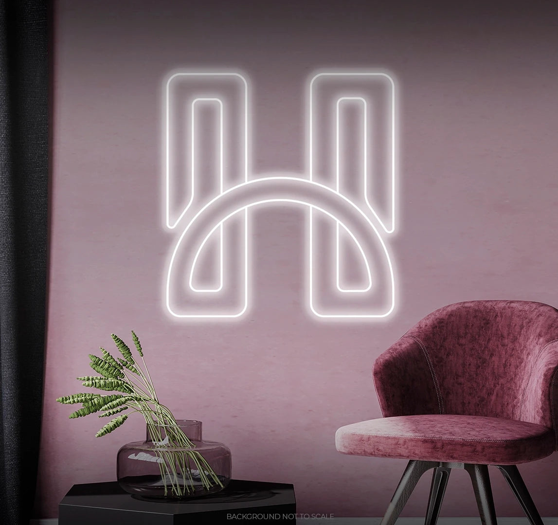 Letter H LED neon