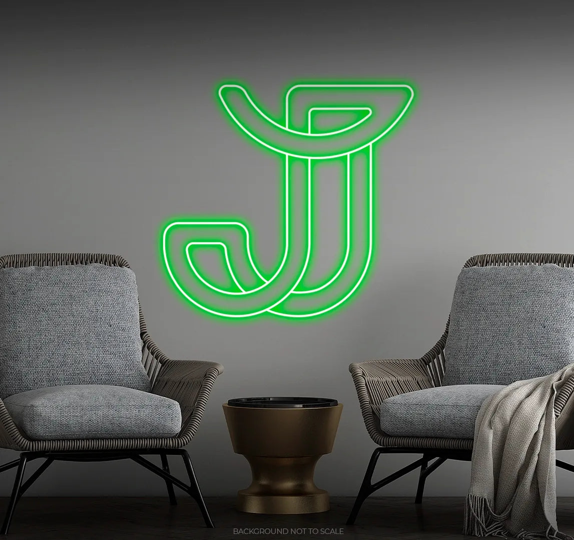 Letter J LED neon