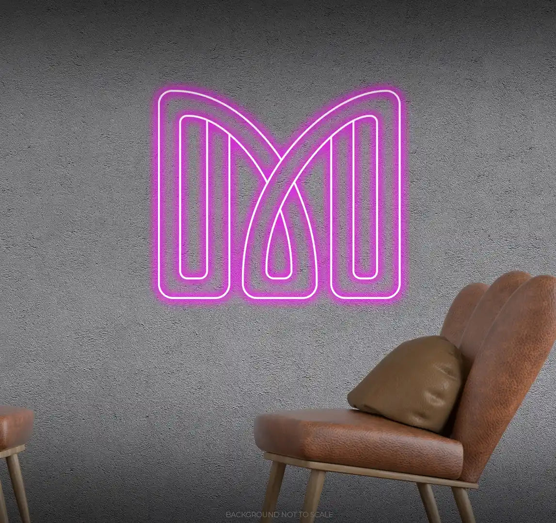 Letter M LED neon