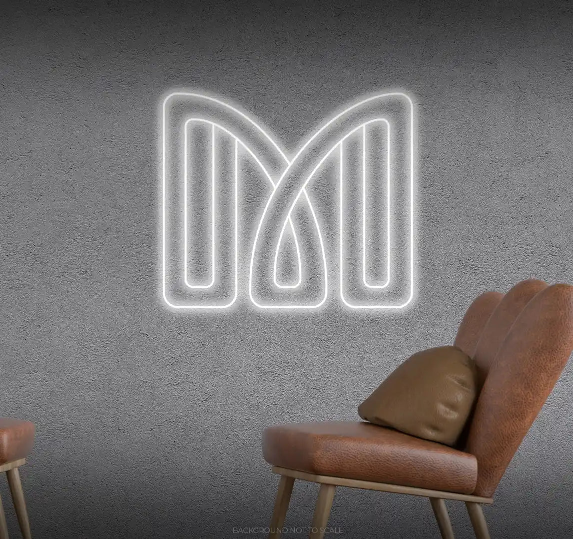 Letter M LED neon