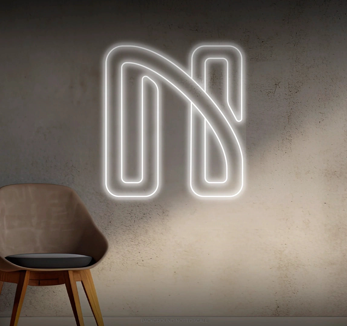 Letter N LED neon