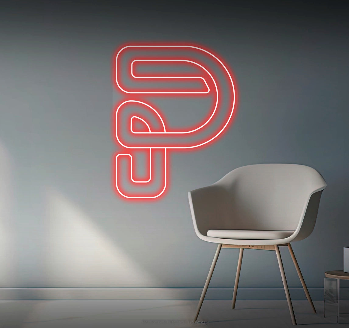 Letter P LED neon