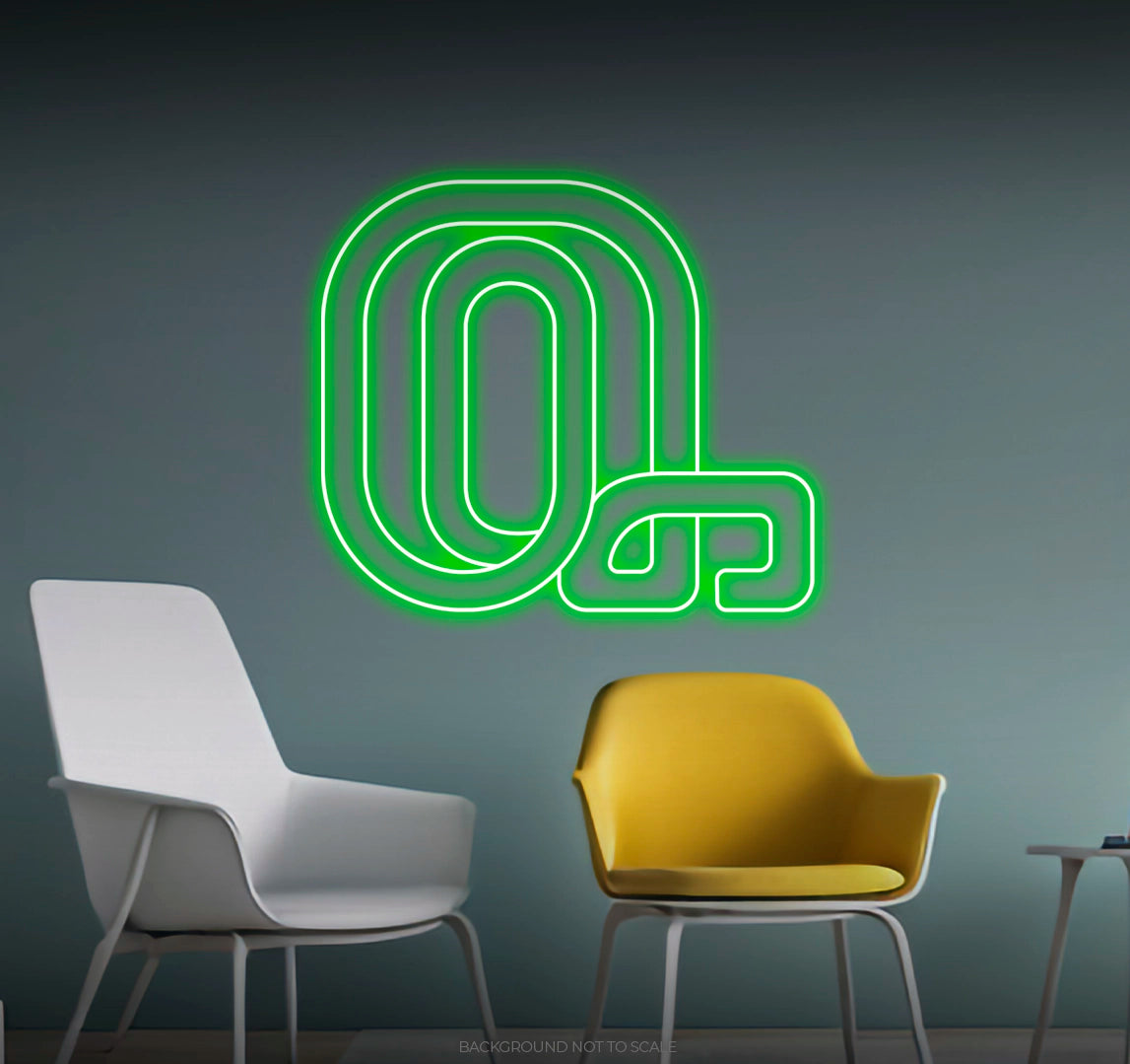 Letter Q LED neon