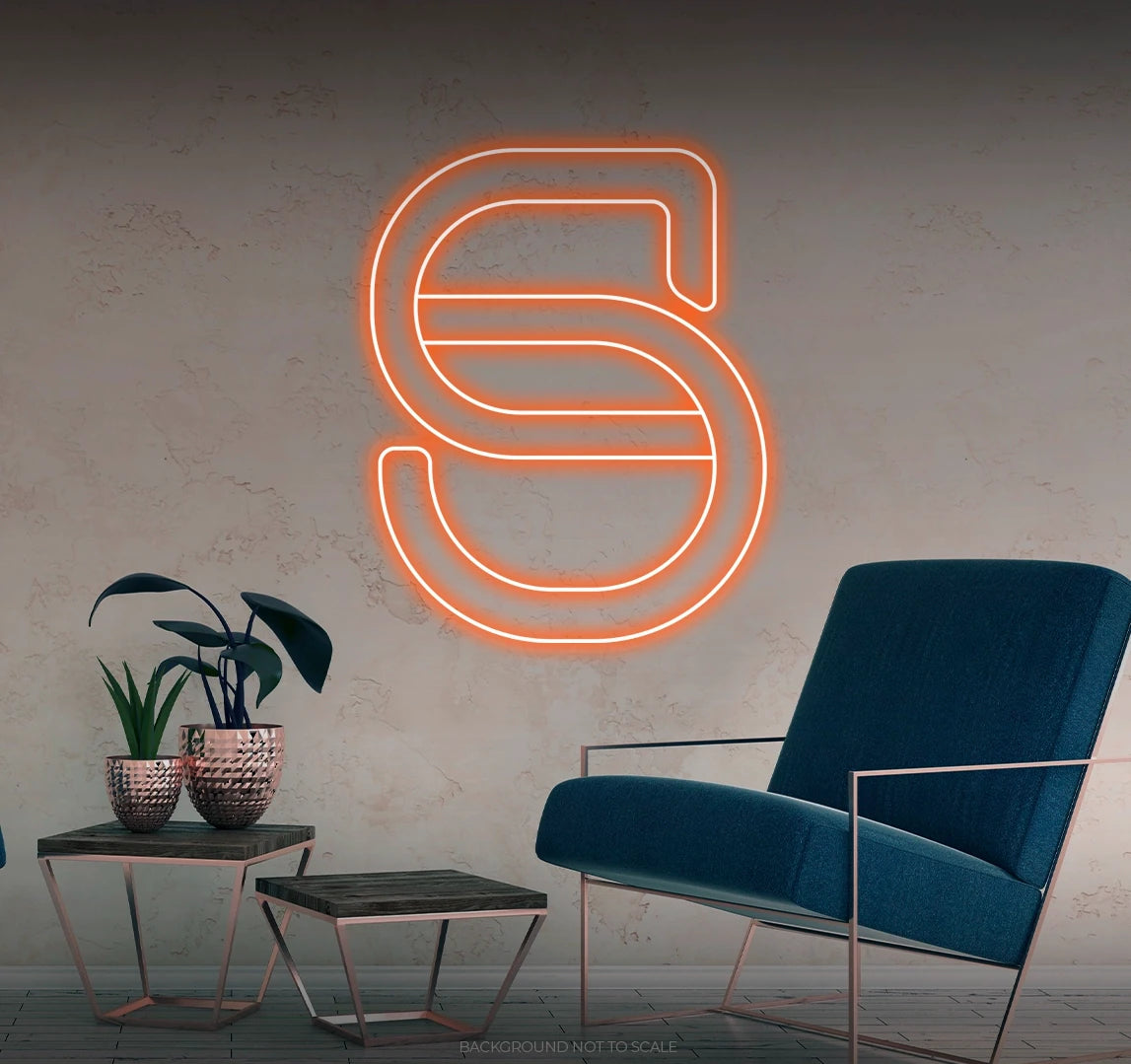 Letter S LED neon