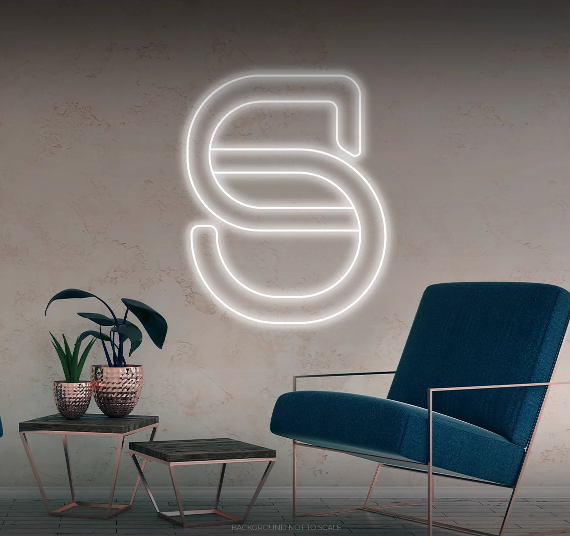 Letter S LED neon