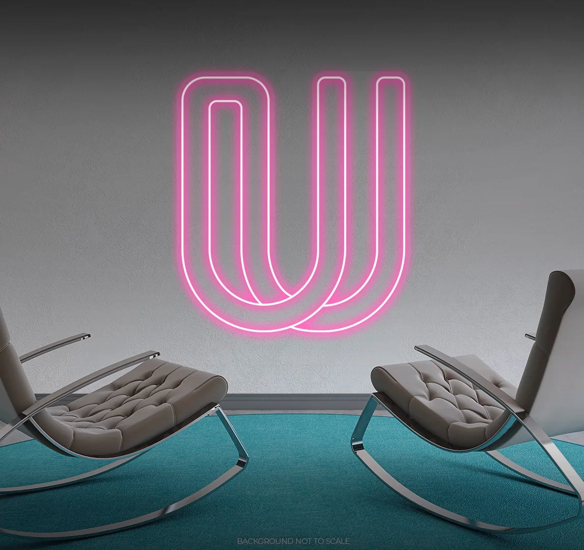 Letter U LED neon