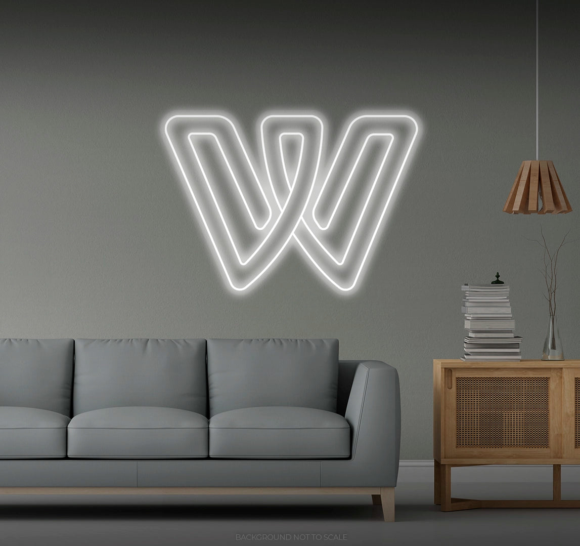 Letter W LED neon