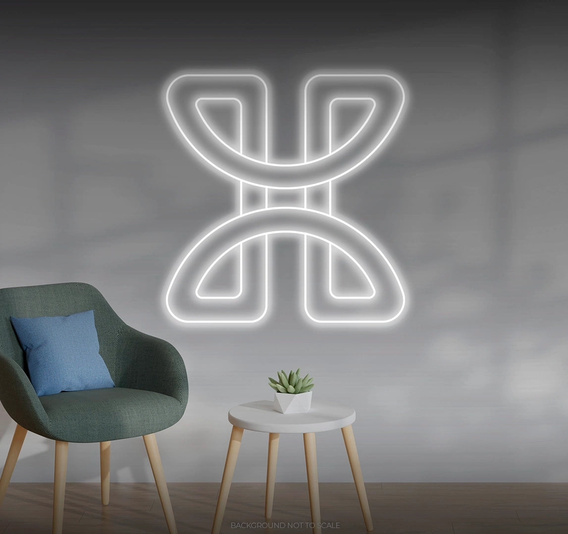 Letter X LED neon