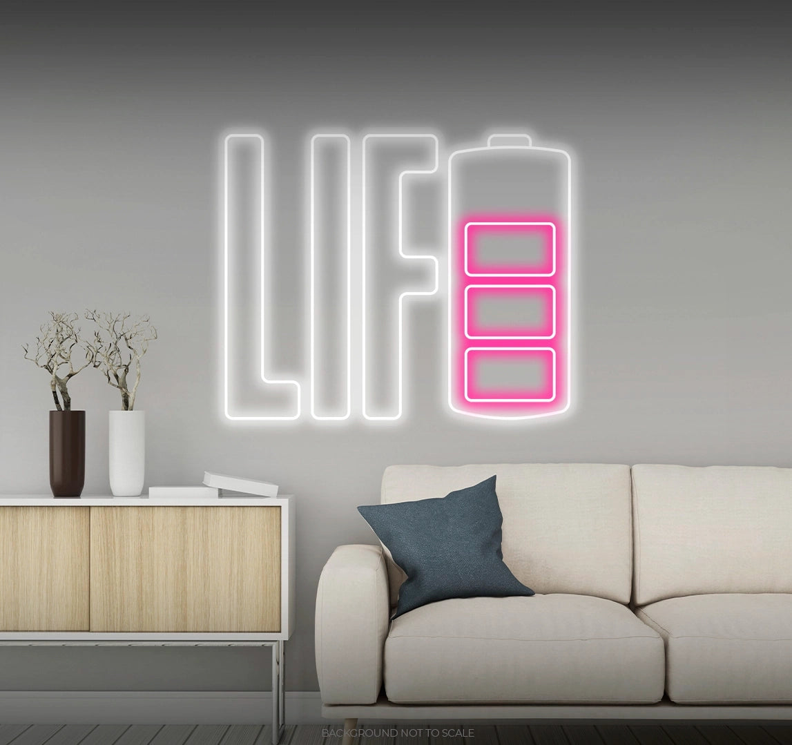 Life battery LED neon