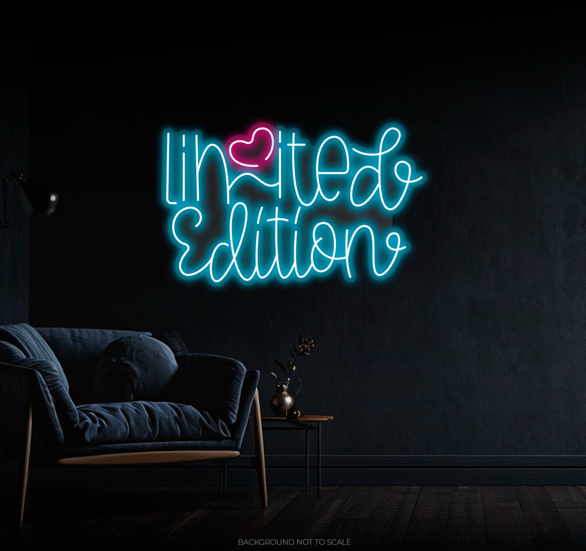 Limted Edition Curvy Heart LED neon