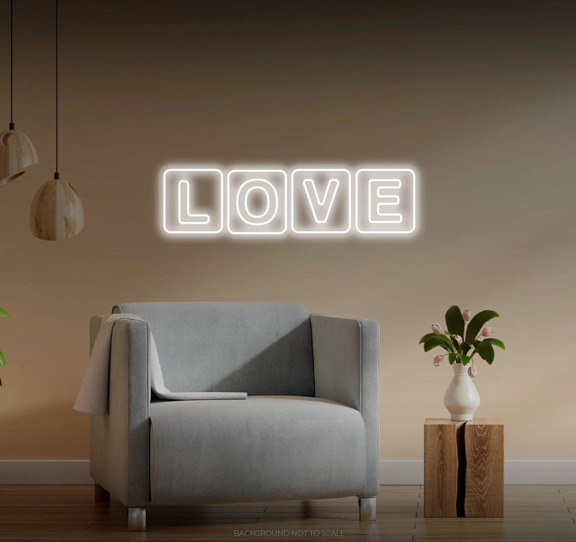 Love in boxes LED neon