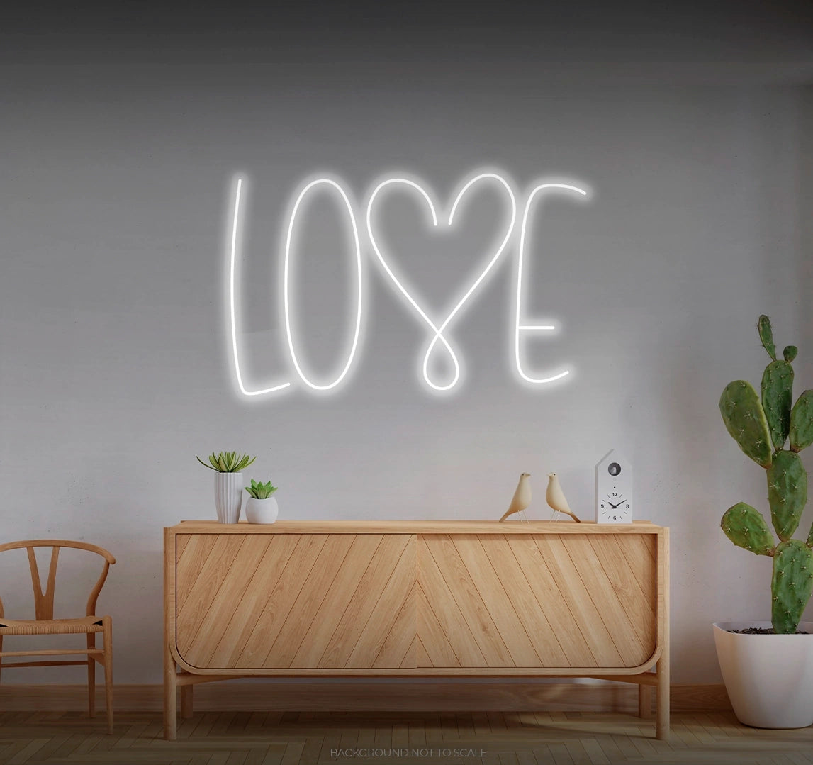 Love heart LED neon