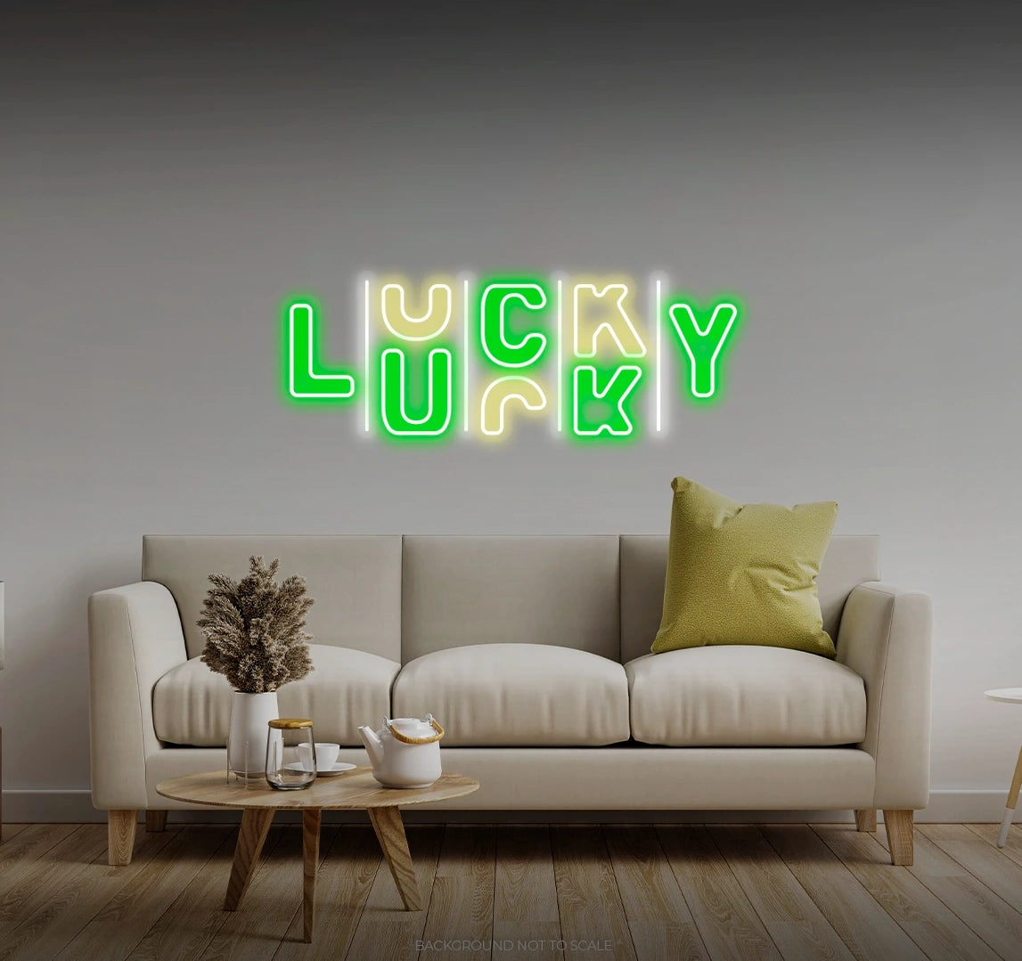 Lucky slot shape LED neon