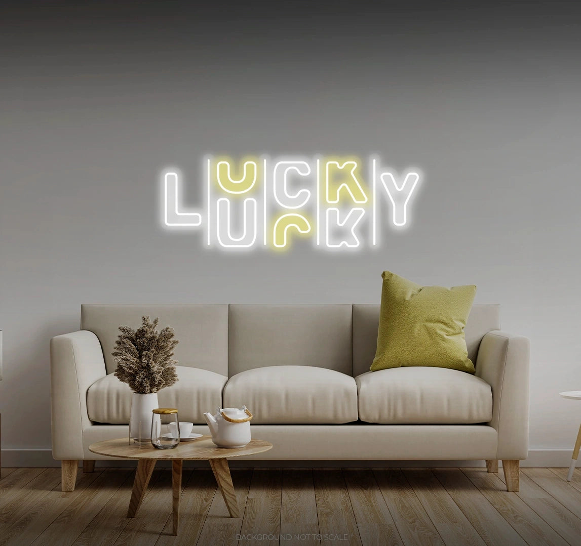 Lucky slot shape LED neon