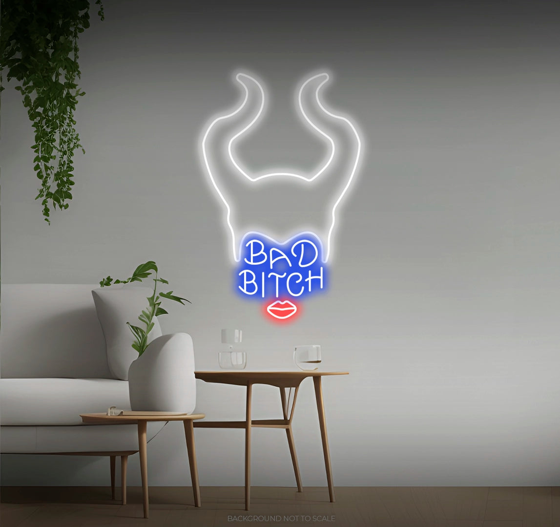 Maleficent bad bitch LED neon