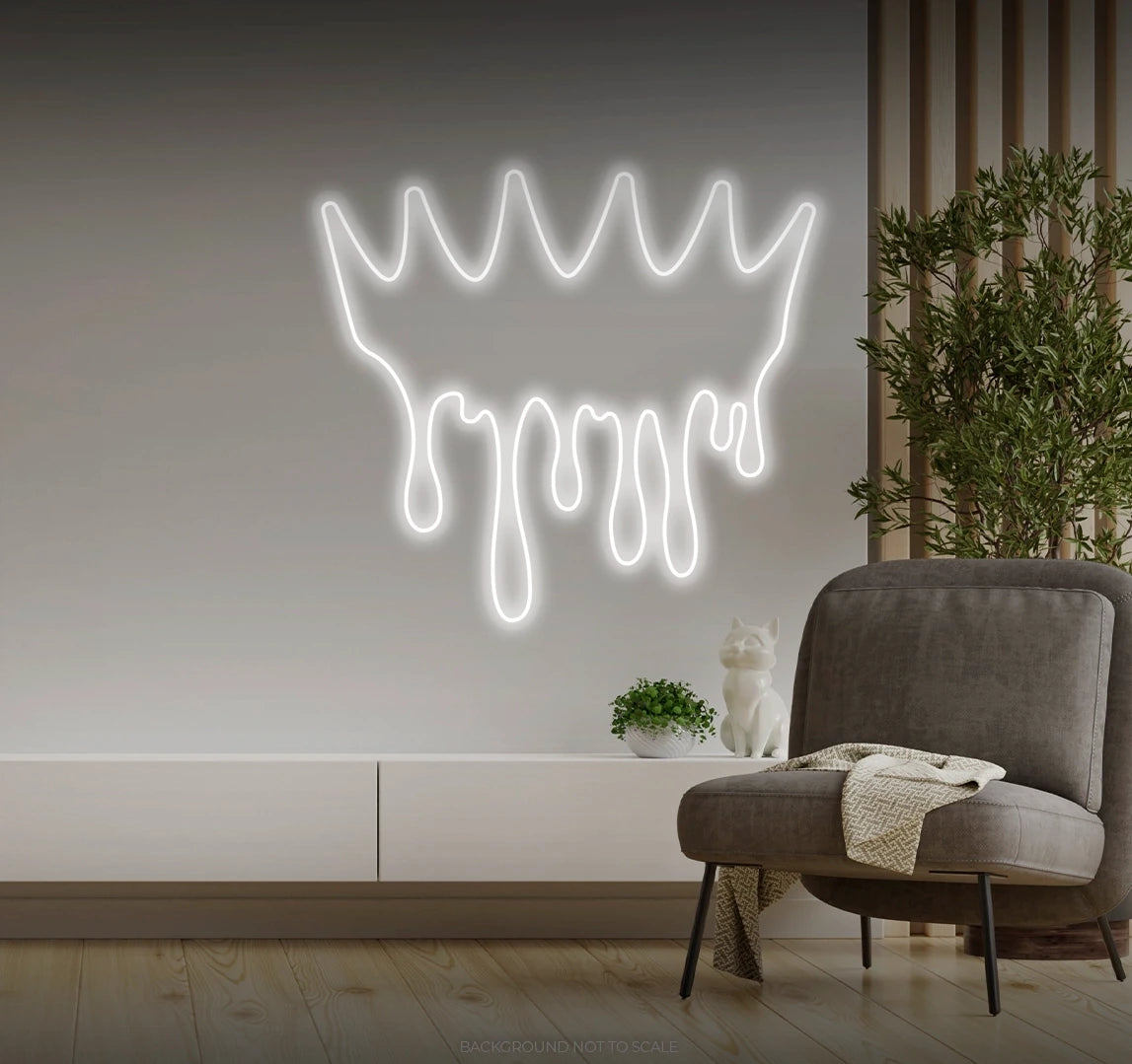 Melting crown LED neon