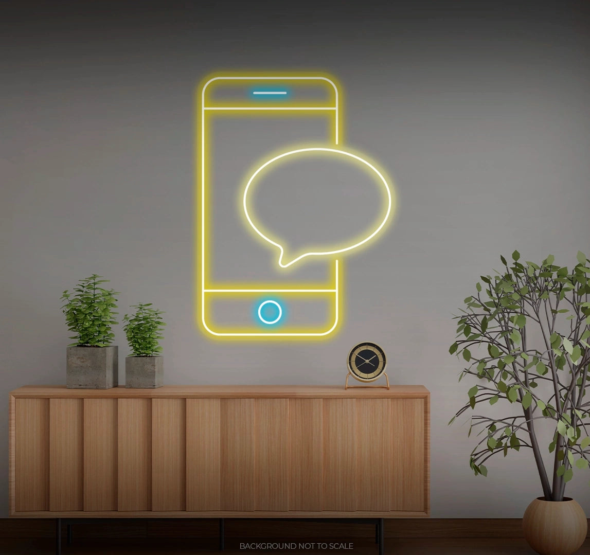 Message phone LED neon