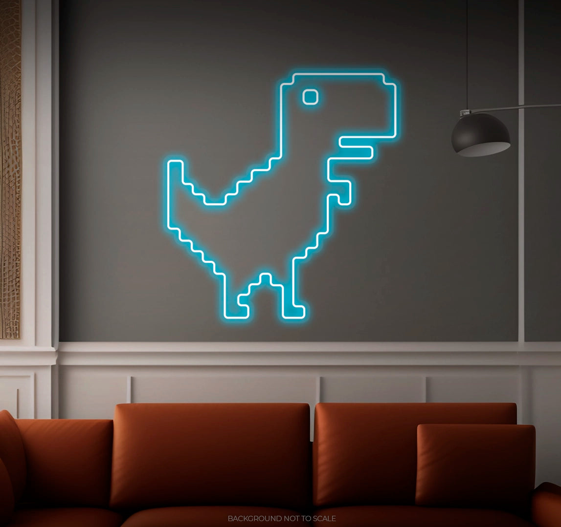 No internet dinosaur LED neon