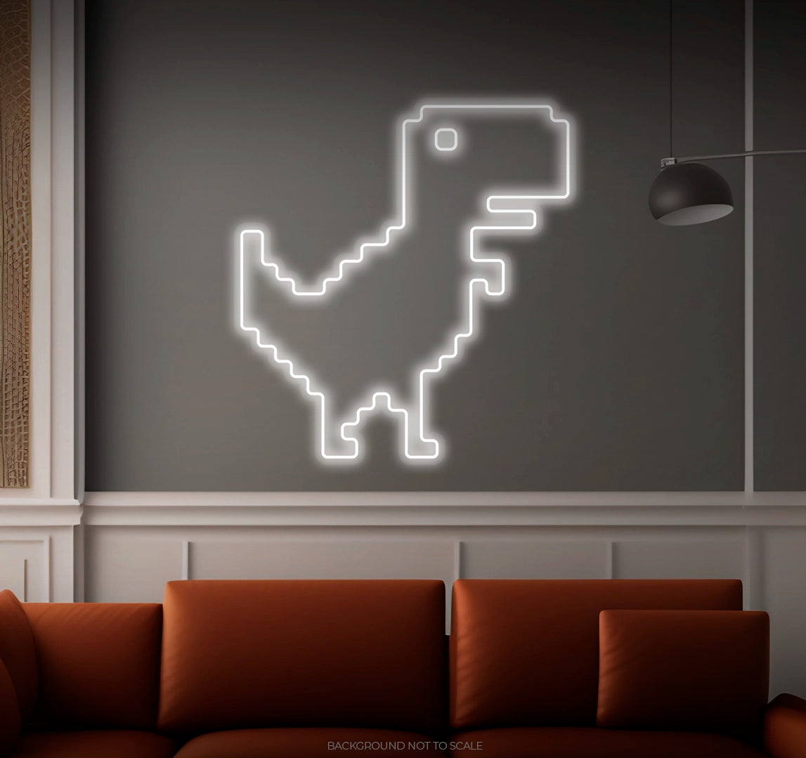 No internet dinosaur LED neon