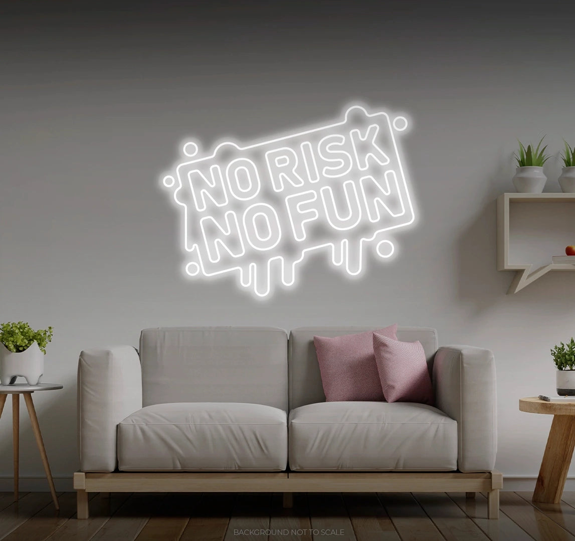 No risk no fun LED neon