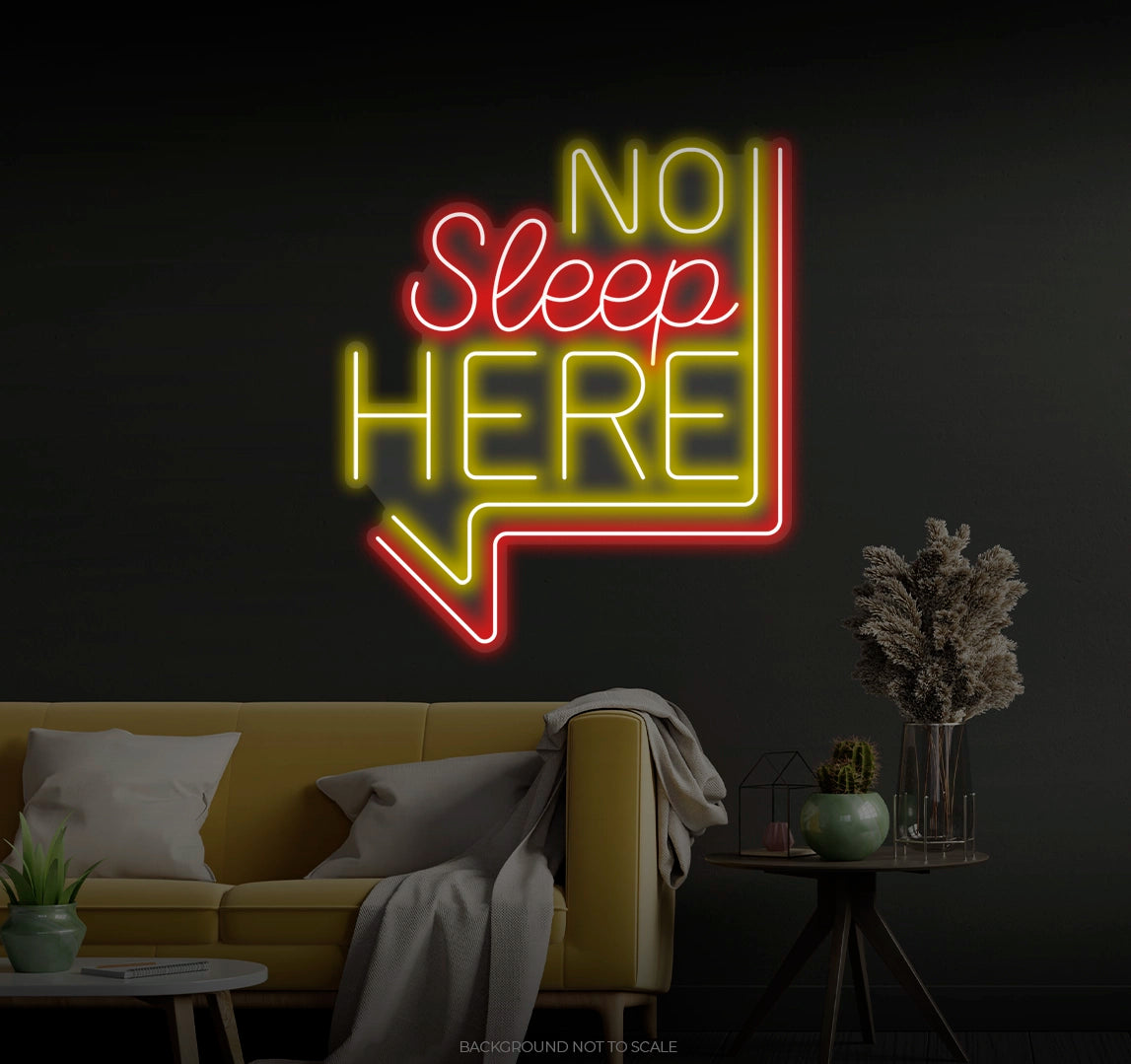 No sleep here arrows Ledneon