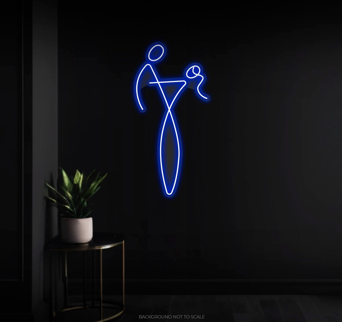 Oneline Dancing Couple LED neon