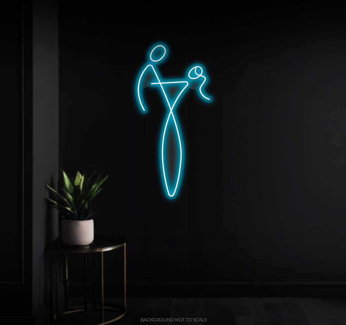 Oneline Dancing Couple LED neon