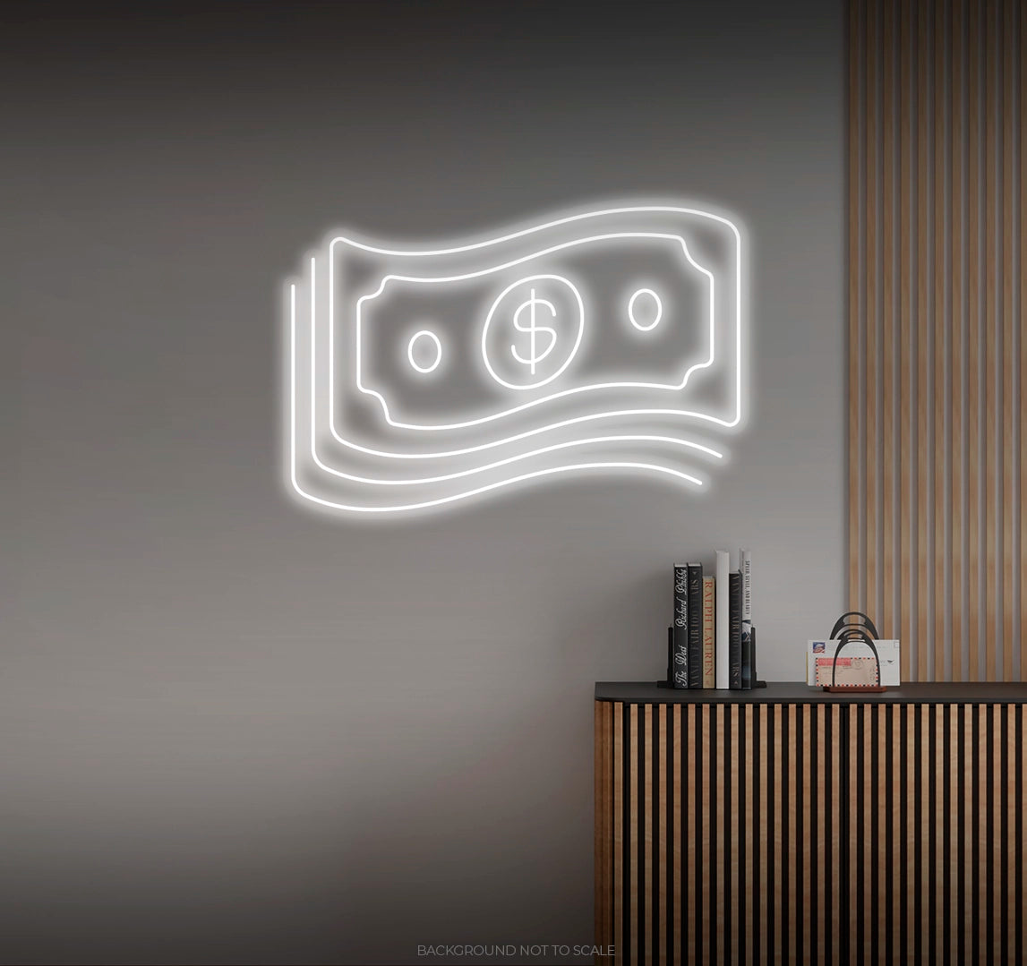 Paper money dollars LED neon