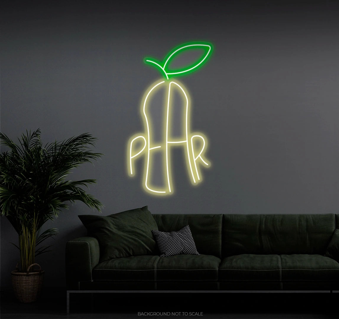 Pear Pear Writing LED neon