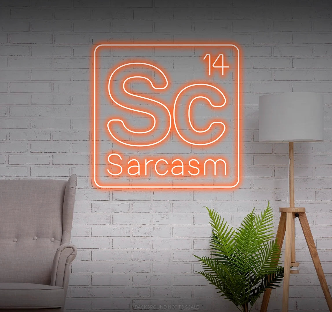 Periodic table sarcasm LED neon