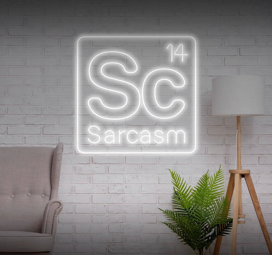 Periodic table sarcasm LED neon