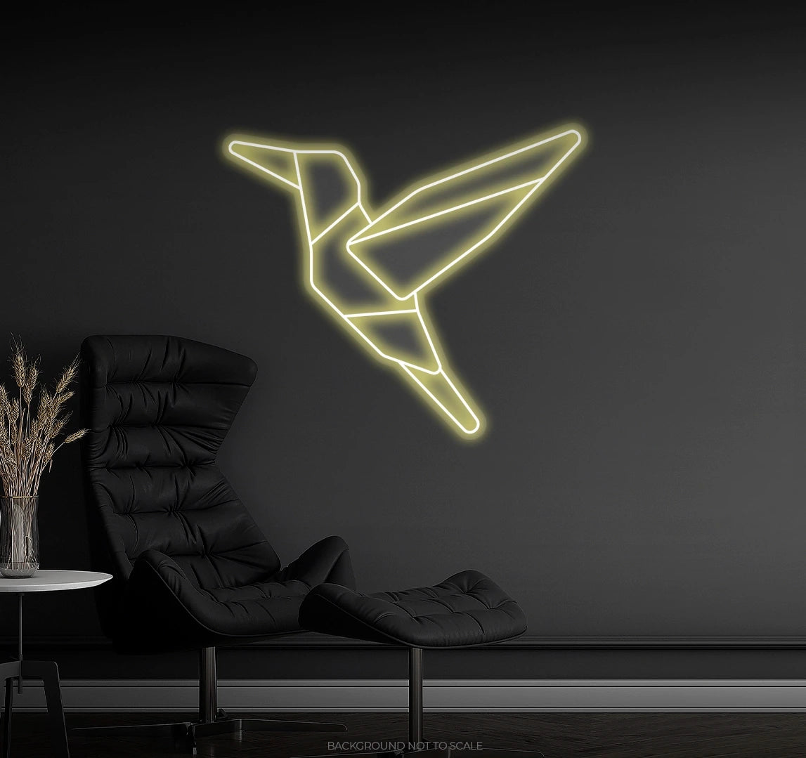 Polygonal bird LED neon