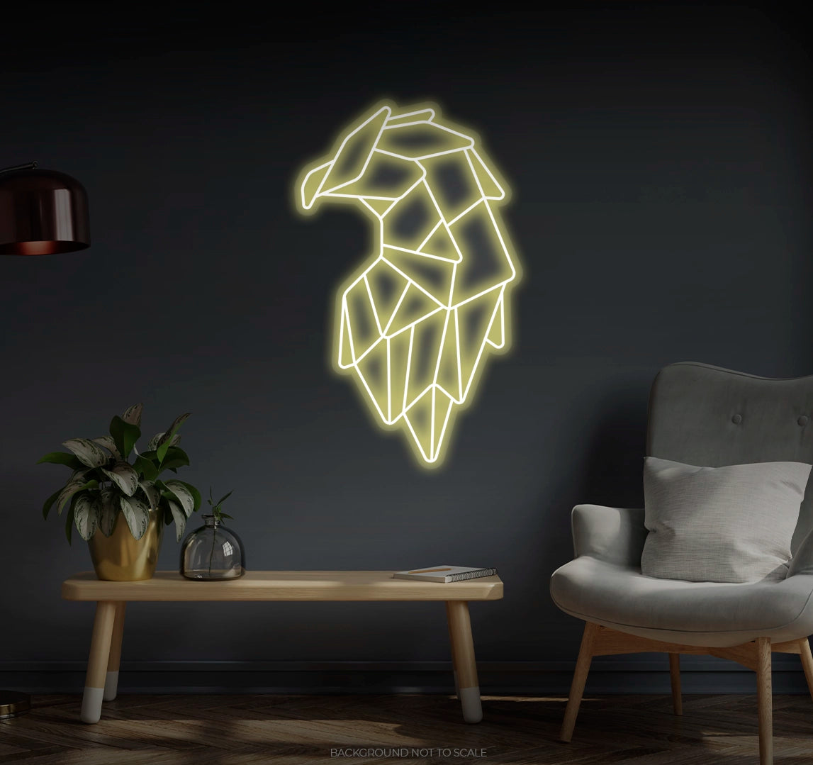 Polygonal eagle LED neon