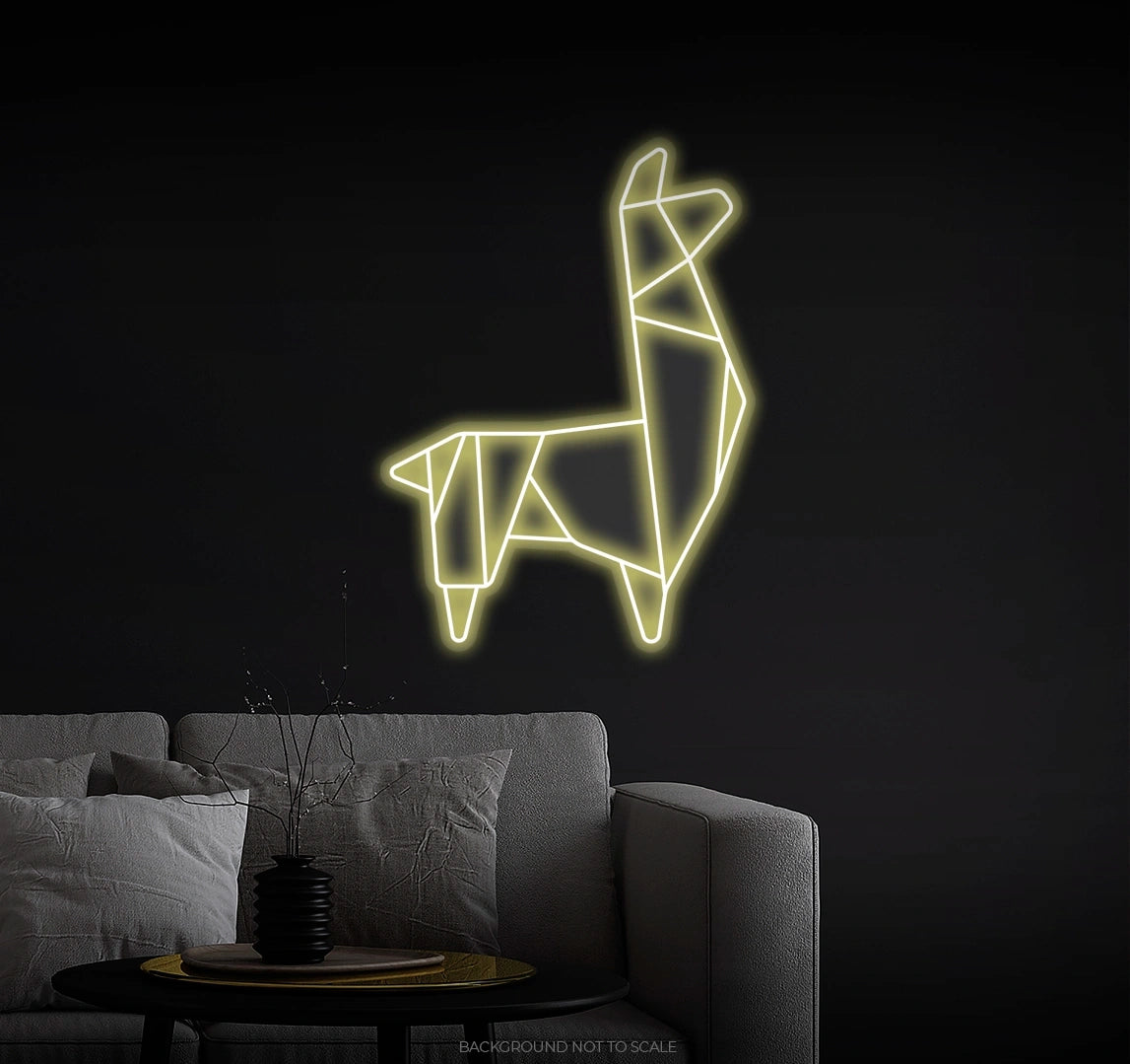 Polygonal lama LED neon